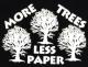 Zum tailliertes Tanktop "More Trees - Less Paper" für 15,00 € gehen.