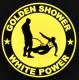 Zum tailliertes Tanktop "Golden Shower white power" für 13,12 € gehen.