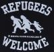 Zum tailliertes T-Shirt "Refugees welcome (weiß)" für 14,00 € gehen.