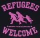 Zum tailliertes T-Shirt "Refugees welcome (pink)" für 14,00 € gehen.