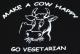 Zum Kapuzen-Pullover "Make a Cow happy - Go Vegetarian" für 30,00 € gehen.