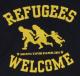 Zum Kapuzen-Pullover "Refugees welcome" für 30,00 € gehen.