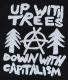 Zum Kapuzen-Pullover "Up with Trees - Down with Capitalism" für 28,00 € gehen.