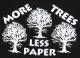 Zum Kapuzen-Pullover "More Trees - Less Paper" für 30,00 € gehen.