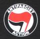 Zum Polo-Shirt "Antifascist Action (rot/schwarz)" für 16,10 € gehen.