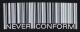Zum taillierter Kapuzen-Pullover "Barcode - Never conform" für 28,00 € gehen.