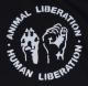 Zum taillierter Kapuzen-Pullover "Animal Liberation - Human Liberation" für 28,00 € gehen.