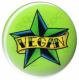 37mm Magnet-Button: Veganer Stern