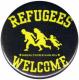 Zur Artikelseite von "Refugees welcome (gelb/schwarz)", 50mm Magnet-Button für 3,00 €