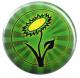 50mm Magnet-Button: Vegane Blume