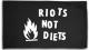 Zur Artikelseite von "Riots not diets", Fahne / Flagge (ca. 150x100cm) für 25,00 €