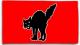 Zur Artikelseite von "Schwarze Katze (rot)", Fahne / Flagge (ca. 150x100cm) für 25,00 €
