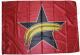 Fahne / Flagge (ca. 150x100cm): Schwarzer Stern + Banane