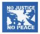 No Justice - No Peace (weiß/blau)