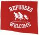 Refugees welcome (weiß/rot)
