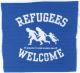 Refugees welcome (weiß/blau)