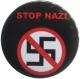 Zur Artikelseite von "Durchgestrichenes Hakenkreuz - Stop Nazi", 50mm Button für 1,40 €