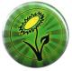 50mm Button: Vegane Blume