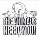 Aufkleber: The Animals Need You!