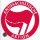 Aufkleber: Antifaschistische Aktion (rot/rot, 21cm x 21cm)