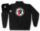 Sweat-Jacket: Antifaschistisches Widerstandsnetzwerk - Fäuste (rot/schwarz)