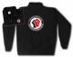 Sweat-Jacket: Antifaschistisches Widerstandsnetzwerk - Fäuste (schwarz/rot)