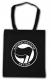 Zur Artikelseite von "Antifaschistische Aktion (schwarz/schwarz)", Baumwoll-Tragetasche für 8,00 €