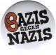 25mm Magnet-Button: Bazis gegen Nazis (weiß)