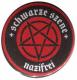 25mm Magnet-Button: Schwarze Szene Nazifrei - Rotes Pentagramm