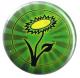 25mm Magnet-Button: Vegane Blume