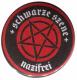 37mm Button: Schwarze Szene Nazifrei - Rotes Pentagramm