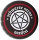 37mm Button: Schwarze Szene Nazifrei - Weißes Pentagramm