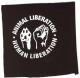 Zum Aufnäher "Animal Liberation - Human Liberation" für 1,50 € gehen.