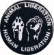 Zum 25mm Magnet-Button "Animal Liberation - Human Liberation" für 2,00 € gehen.