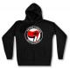 Zum taillierter Kapuzen-Pullover "Antifa Funken (rot/schwarz)" für 28,00 € gehen.