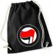 Zum Sportbeutel "Antifa Logo (rot/schwarz, ohne Schrift)" für 8,50 € gehen.