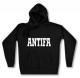 Zum taillierter Kapuzen-Pullover "Antifa Schriftzug" für 28,00 € gehen.