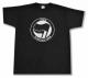 Zum T-Shirt "Antifaschistische Aktion - hebräisch (schwarz/schwarz)" für 13,12 € gehen.