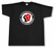 Zum/zur  T-Shirt "Antifaschistisches Widerstandsnetzwerk - Fäuste (schwarz/rot)" für 14,00 € gehen.