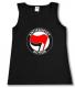 Zum tailliertes Tanktop "Antifascist Action (rot/schwarz)" für 13,12 € gehen.