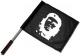 Zum/zur  Fahne / Flagge (ca. 40x35cm) "Che Guevara (weiß/schwarz)" für 11,00 € gehen.