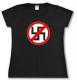 Zum tailliertes T-Shirt "Durchgestrichenes Hakenkreuz" für 14,00 € gehen.