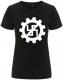 Zum/zur  tailliertes Fairtrade T-Shirt "EBM gegen Nazis" für 18,10 € gehen.