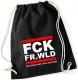 Zum Sportbeutel "FCK FR.WLD" für 8,50 € gehen.