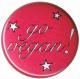 Zum 37mm Magnet-Button "Go Vegan! pink stars" für 2,50 € gehen.