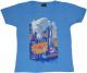 Zum tailliertes T-Shirt "Graffiti Crime light blue" für 19,50 € gehen.