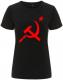 Zum/zur  tailliertes Fairtrade T-Shirt "Hammer und Sichel mit Stern" für 18,10 € gehen.