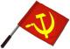 Zum/zur  Fahne / Flagge (ca. 40x35cm) "Hammer und Sichel (rot / gelb)" für 15,00 € gehen.