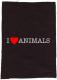 Zum Rückenaufnäher "I love Animals" für 3,00 € gehen.