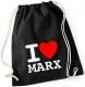 Zum Sportbeutel "I love Marx" für 8,50 € gehen.